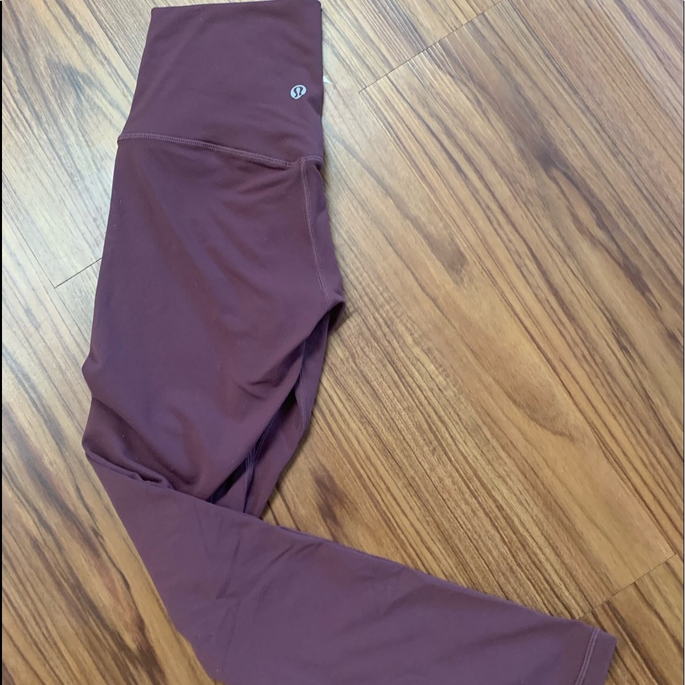 Maroon 25” Lululemon Leggings